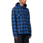 Куртка мужская Off-White в клетку, синий - фото 4