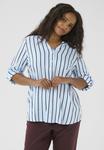 Блуза Kaffe Curve KCSIDA BLOUSE, Windsurfer Fudge Stripe/Blue - фото