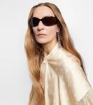 Овальные солнцезащитные очки Balenciaga, белый - фото 3