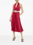 Платье миди с вырезом халтер Samsoe Samsoe, красный - фото 2