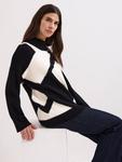 Джемпер Larna Geometric Phase Eight, Black/Ivory - фото 7
