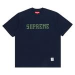 Майка Supreme Twill Appliqué Short-Sleeve Top, темно-синий - фото