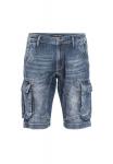 Джинсовые шорты с карманами-карго CIPO & BAXX, синий - фото