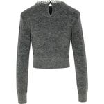 Свитер с декором для селфи Self-portrait, серый - фото 4