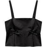 Футболка женская черная ZARA - фото