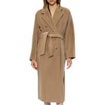 MaxMara Двубортное пальто с поясом, Brown - фото 4