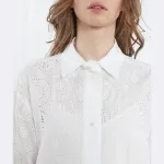 Платье-Рубашка Broderie Anglaise Karl Lagerfeld, белый - фото 4