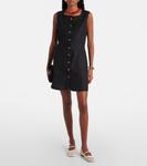 Льняное мини-платье Emma Posse, черный - фото 2