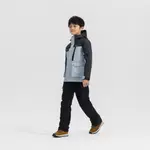 Серый унисекс трёхслойный утеплённый пуховой жилет для горного треккинга Quechua NH900 - фото 3