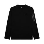 Толстовка Nike Sportswear Tech Fleece Crew Sweatshirt, черный - фото