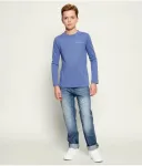 Лонгслив regular fit Tommy Hilfiger, синий - фото 2