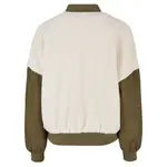 Куртка Urban Classics Oversized Sherpa Mixed bomber, белый - фото 4