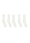Носки OYSHO 5 PAIRS OF COTTON BLEND CLASSIC, White - фото 4