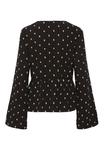 Блуза PCNOVALEE TIE Pieces, черный - фото 2