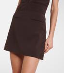 Твиловая мини-юбка Courrèges, коричневый - фото 4