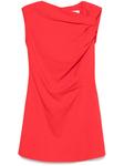 MSGM платье мини с драпировкой, красный - фото