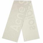 Джаккардовый шарф с логотипом Acne Studios, серый - фото 5