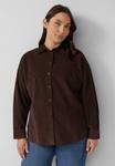Блуза s.Oliver Button-down blouse, Dunkelbraun/Brown - фото