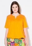 Футболка Ulla Popken SHORT SLEEVE YOKE SPLIT NECK, Bold Orange/Orange - фото