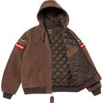 Supreme Винтажная кожаная куртка с капюшоном, Brown Suede - фото 5