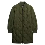 Куртка Superdry Long Liner padded, зеленый - фото