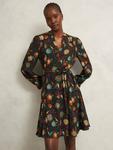 Платье-мини Hailey с длинными рукавами Hobbs, Black/Multi - фото