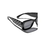 Прямоугольные солнцезащитные очки Chanel, черный - фото 4