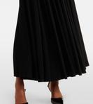 Приталенное платье миди с водолазкой и поясом Norma Kamali, черный - фото 6