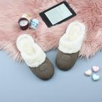 Тапочки на плоском каблуке AJVANI, коричневый - фото 4