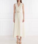 Платье с поясом Twinset, экрю - фото