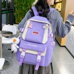 Рюкзак Deli Bear, зеленый комплект из четырех предметов с белым шармом уточки - фото 7