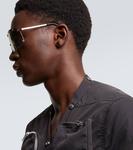 Солнцезащитные очки с шипами на оправе Rick Owens - фото 2