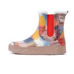 Зимние ботинки женские U.In, цвет Abstract flower butterfly - фото