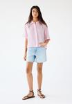 Блуза PULL&BEAR Button-down blouse, Pink - фото 2