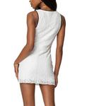 Сели Лейс Контраст Мини-платье Edikted, белый - фото 2
