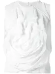 Топ с оборками спереди COMME DES GARCONS, белый - фото