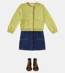 Кардиган Elisea из шерсти и хлопка Bonpoint, Vert Pistache - фото 2