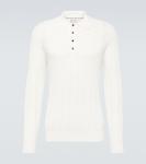 Хлопковый свитер-поло Brunello Cucinelli, белый - фото