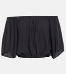 Укороченный топ из джерси Solal ERES, черный - фото