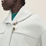 Пальто женское Hermes на пуговицах, белый - фото 3