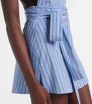 Полосатое мини-платье-халтер из хлопка Prada, Pervinca - фото 5