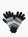 Перчатки из кашемира с узором Fair Isle Brora, Black - фото