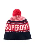 Шапка бини с помпоном Superdry, красный - фото 2