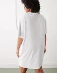 Белое платье-футболка свободного кроя Noisy May Curve - фото 2