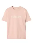 Футболка с логотипом Burberry, розовый - фото