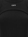 Платье Off-White Off Stamp Ribbed Midi Dress, Black - фото 3