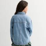 Джинсовая куртка оверсайз для девочек 6-12 лет в размерах regular и plus size So - фото 2