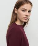Женское платье с вырезом-лодочкой и сборками MANGO, Maroon - фото 4