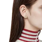 Кристальные серьги-гвоздики Cc CHANEL - фото 7