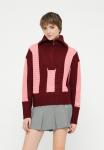 Джемпер Colourful Rebel STRIPE ZIP PULLOVER, Pink/Red/Red - фото